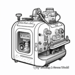 Realistic Industrial 3D Printer Coloring Pages 2