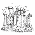 Realistic Irish Castle Coloring Pages 1