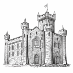 Realistic Irish Castle Coloring Pages 4