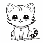 Realistic Kawaii Cat Coloring Pages 2