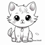 Realistic Kawaii Cat Coloring Pages 3