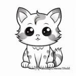 Realistic Kawaii Cat Coloring Pages 4
