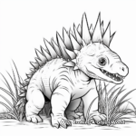 Realistic Kentrosaurus Dinosaur Coloring Pages 1