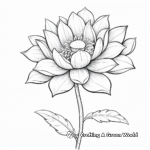 Realistic Lotus Flower Coloring Pages 3