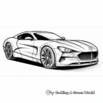 Realistic Luxury Sports Car Coloring Pages for Adults 3