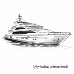 Realistic Luxury Yacht Coloring Sheets 1