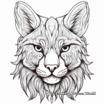 Realistic Lynx Head Coloring Pages for Adults 4
