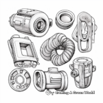 Realistic Magnet and Metal Objects Coloring Pages 4