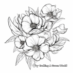 Realistic Magnolia Bouquet Coloring Sheets 4