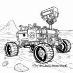 Realistic Mars Rover Coloring Sheets 1
