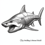 Realistic Megalodon Coloring Pages 3