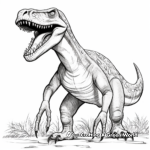 Páginas para colorear de megalosaurios realistas 2
