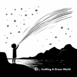 Realistic Meteor Shower Coloring Sheets 1
