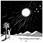 Realistic Meteor Shower Coloring Sheets 2