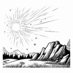Realistic Meteor Shower Coloring Sheets 4