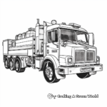 Realistic Modern Fire Truck Coloring Sheets 3