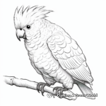 Realistic Moluccan Cockatoo Coloring Pages 1