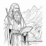 Realistic Moses Parting the Red Sea Coloring Pages 2