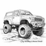 Realistic Mud Truck Coloring Pages for Adults 1