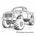 Realistic Mud Truck Coloring Pages for Adults 2