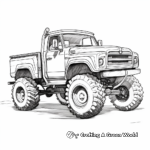 Realistic Mud Truck Coloring Pages for Adults 3