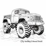 Realistic Mud Truck Coloring Pages for Adults 4