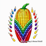 Realistic Multi-Colored Corn Coloring Sheets 2