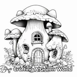 Gnome House Coloring Pages - Free &amp; Printable!