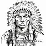 Realistic Native American Coloring Pages for Adults 1
