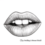 Realistic Natural Lips Coloring Sheets 4
