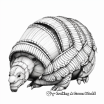Realistic Nine-banded Armadillo Coloring Pages 2