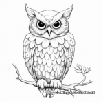 Realistic Owl Coloring Pages 1