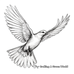Realistic Peace Dove Coloring Sheets 3