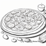 Realistic Pizza Coloring Pages for Food Lovers 2