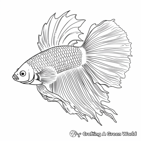 Betta Fish Coloring Pages - Free &amp; Printable!