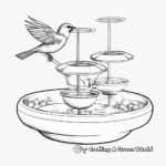 Realistic Platform Bird Feeder Coloring Pages 3