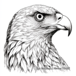 Realistic Portrait of Golden Eagle Coloring Pages 1