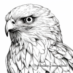 Realistic Portrait of Golden Eagle Coloring Pages 3