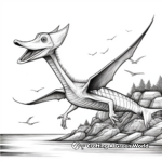 Realistic Pteranodon Coloring Pages 1