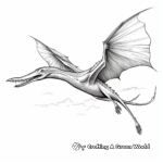 Realistic Pterodactyl in Flight Coloring Pages 2