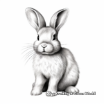 Realistic Rabbit Coloring Pages for Adults 2