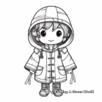 Realistic Raincoat with Hood Coloring Pages 1