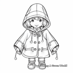 Realistic Raincoat with Hood Coloring Pages 2