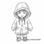 Realistic Raincoat with Hood Coloring Pages 3