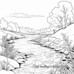 Realistic River Landscape Coloring Pages 2