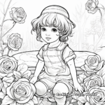 Realistic Rose Garden Coloring Sheets 4