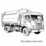 Realistic Sanitation Garbage Truck Coloring Pages 3