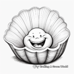 Realistic Scallop Clam Coloring Pages 1