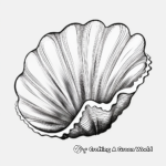 Realistic Scallop Clam Coloring Pages 2