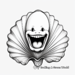 Realistic Scallop Clam Coloring Pages 4